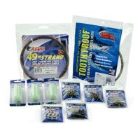 Monofilament Fishing Leader Kit 100yds 1.4mm-200lb Clear-Loop Protectors  crimps