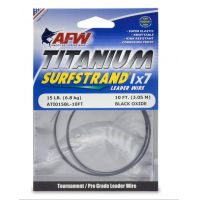 AFW STI075B-15FT Titanium Tooth Proof Single Strand Leader Wire
