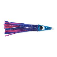 CandH Wahoo Whacker Feather Lure - 10in - Black Foil/Purple