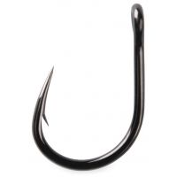 Mustad Demon Circle in Line Wide Gap 1X Fine Wire Hook (100 Pack),  Black/Nickel, Size 8/0 