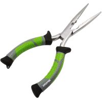 SAMSFX Aluminum Fishing Pliers Saltwater with Camo Sheath Non-Slip Rubber  Grip Handles Tungsten Carbide Cutters Split Ring Hook Remover Tools Fly