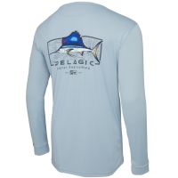 Pelagic Blue Water Camo Fishing Shorts - Grey Fish Camo - 40