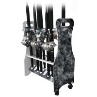 Fishing Rod Rack - 10 Rod Holder for Freshwater and Saltwater