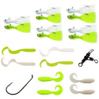 40 Pcs Fishing Gear Kids Suit Lures Bait Tackle Kit for Saltwater Soft  Silica Gel 