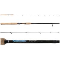 TackleDirect Silver Hook 2-Piece Spinning Rod w/ Travel Case - TDSS702M