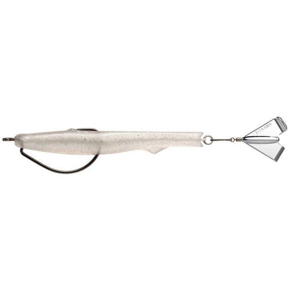 13 Fishing Motor Boat Swimbait - 4in - Whitey Tighties