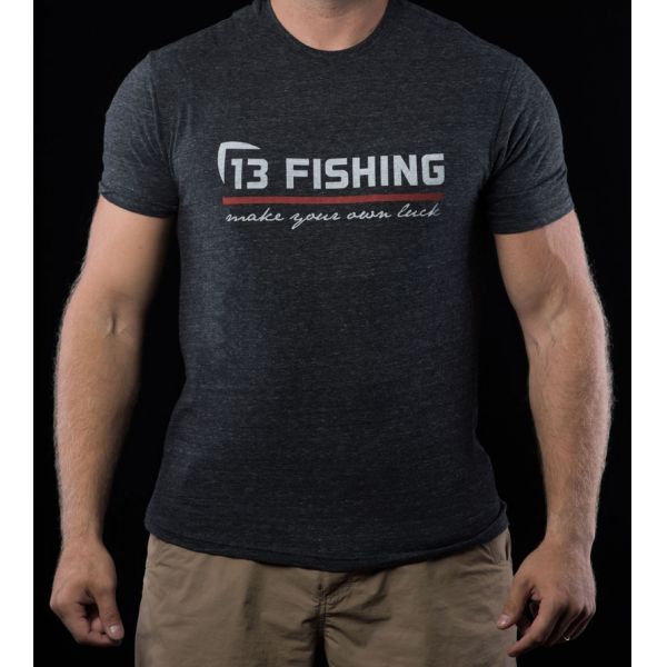 13 Fishing Red Line Onyx T-Shirt - Charcoal - Large