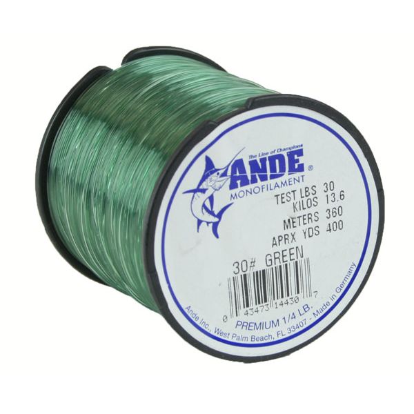 Ande Premium Mono 1/4 Lb. Spool 30 Lb. Test Green