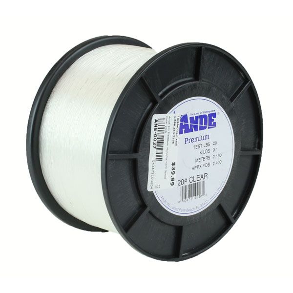 Ande Premium Mono 1 Lb. Spool 20 Lb. Test Clear