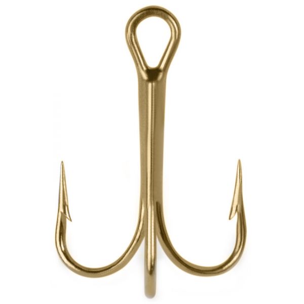 Mustad 35518 12, 14 Gold Treble Hook - Size 12