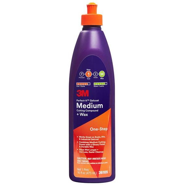 3M Perfect-It Gelcoat Medium Cutting Compound + Wax