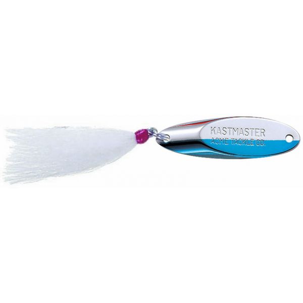 Acme Kastmaster 1/2oz Chrome Neon Blue w/ White Bucktail