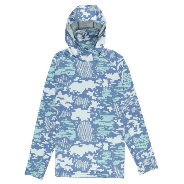 Aftco Adapt Tactical Hooded Performance Shirt - Teal Digi Camo - 2X-Large