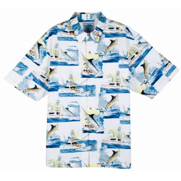 Aftco Guy Harvey Sportfishing Men's SS Woven - Medium