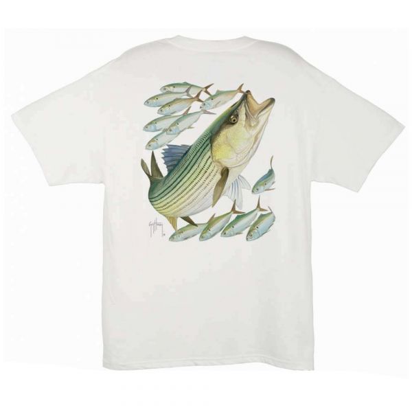 Aftco Guy Harvey Mens Stripe Bass Tee Shirts