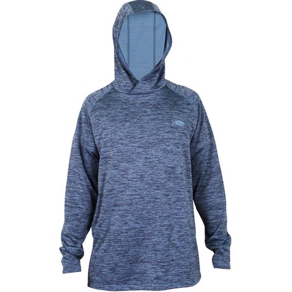 Aftco Hexatron Performance Long Sleeve Hoodie - Midnight Heather - 2XL