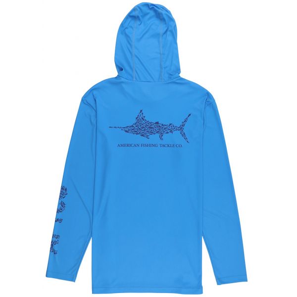 Aftco Jigfish Hooded Performance Shirt - Brilliant Blue - 2X-Large