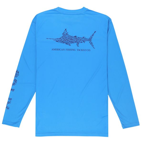 Aftco Jigfish Performance Long Sleeve Shirt - Brilliant Blue - Large