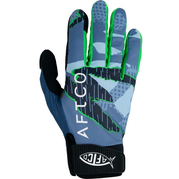 Aftco Jigpro Gloves - Blue Camo - Large