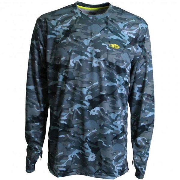 AFTCO M61107 Caster Long Sleeve Sun T-Shirt - Medium