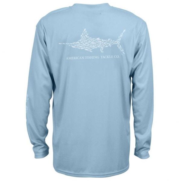 AFTCO M61108 Jigfish Performance L/S Sun T-Shirt - Sky - X-Small