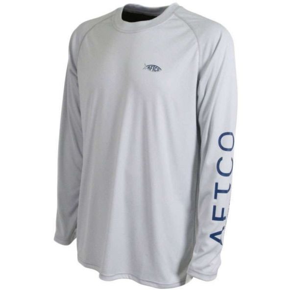 AFTCO M61109 Samurai Long Sleeve Sun Shirt - Silver - Size Small