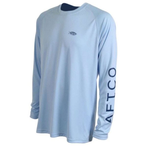 AFTCO M61109 Samurai Long Sleeve Sun Shirt - Sky - Size Small