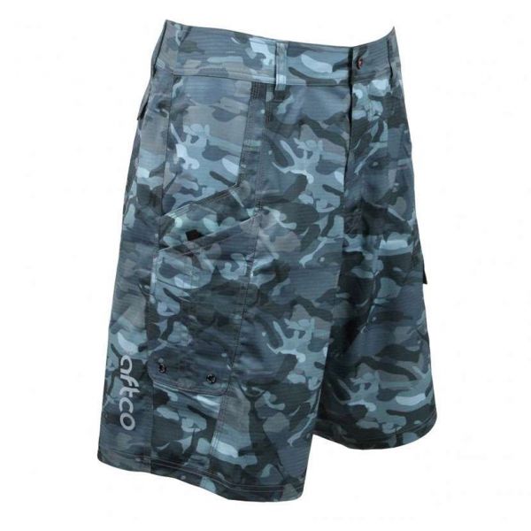 AFTCO M82 Tactical Fishing Shorts - Blue Camo - Size 30