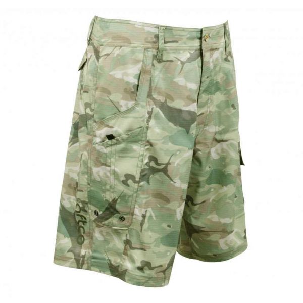 AFTCO M82 Tactical Fishing Shorts - Green Camo - Size 30