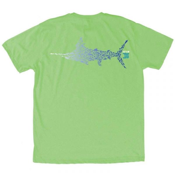 AFTCO MT3102 Marlin Puzzle T-Shirt - Medium