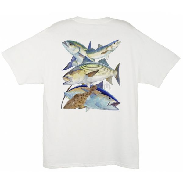 Aftco MTH1262 Guy Harvey Northeast Collage Tee Shirt