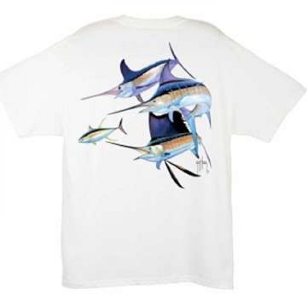 Aftco MTH1566 Guy Harvey Trouble Mens Tee Shirt - Medium