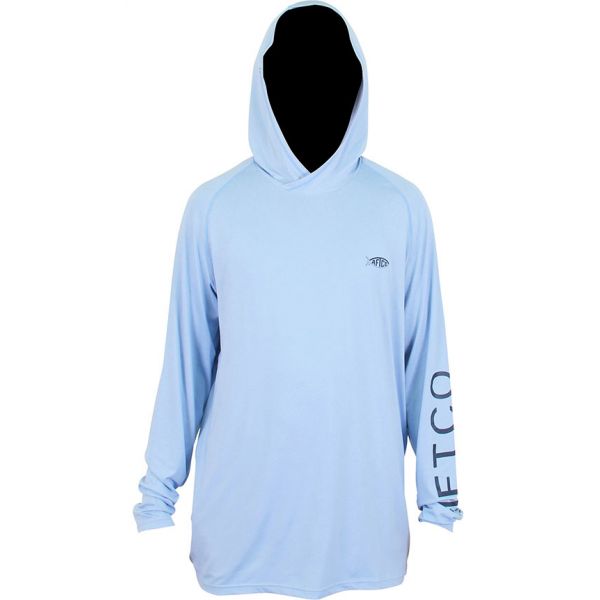 Aftco Samurai 2 Heathered Long Sleeve Hooded Shirt - Magnum Blue Heather - 2XL