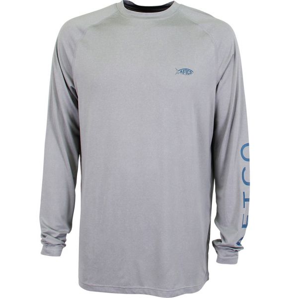 Aftco Samurai 2 Long Sleeve Performance Shirt - Gray Heather - 2XL