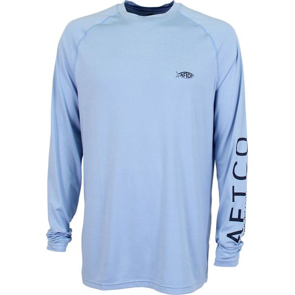 Aftco Samurai 2 Long Sleeve Performance Shirt - Magnum Blue Heather - 2XL