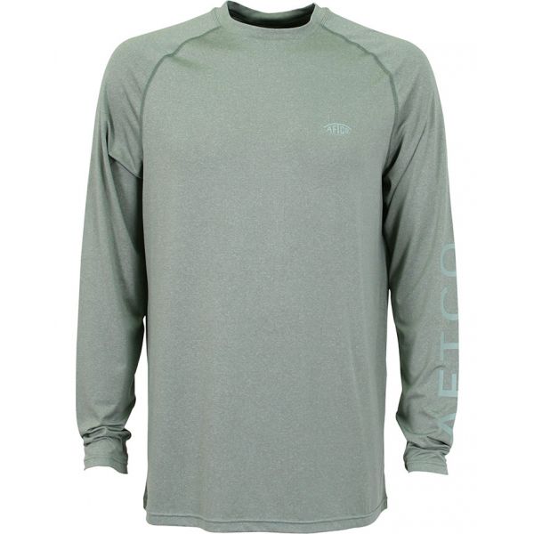 Aftco Samurai 2 Long Sleeve Performance Shirt - Olive Heather