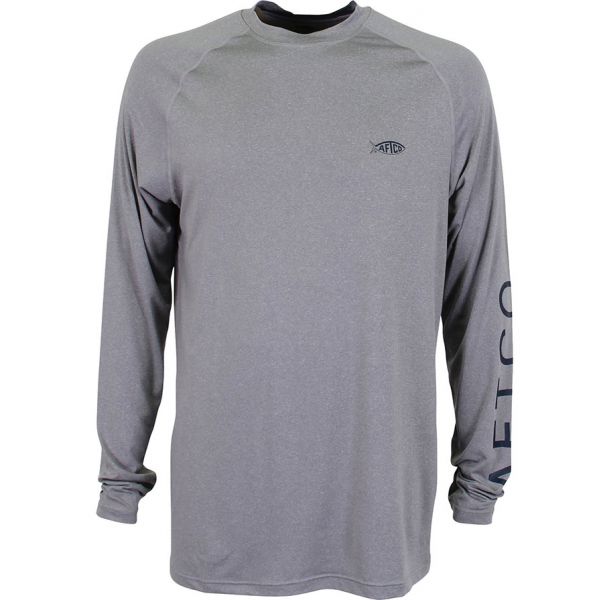 Aftco Samurai 2 Long Sleeve Performance Shirt - Steel Heather