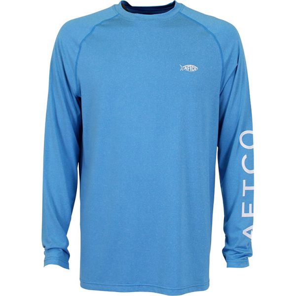 Aftco Samurai 2 Long Sleeve Performance Shirt - Vivid Blue Heather - 2XL