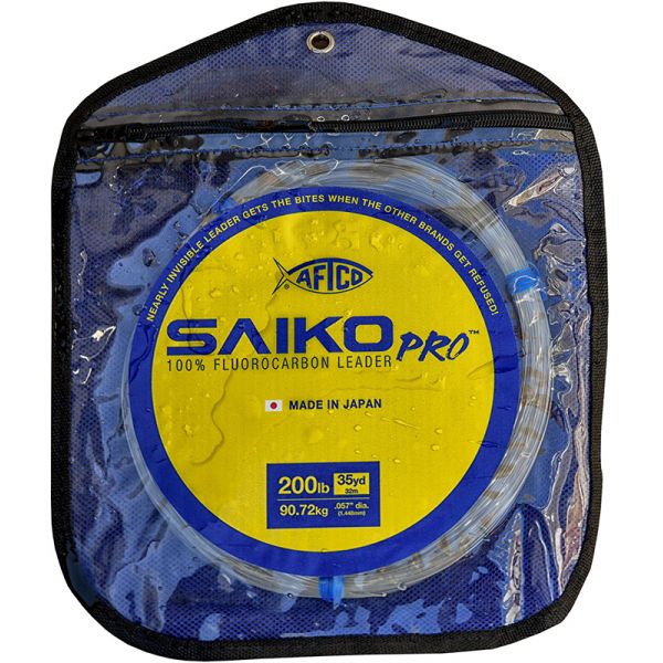 Aftco Saiko Pro Fluorocarbon Leader - Clear - 100lb - 35yds