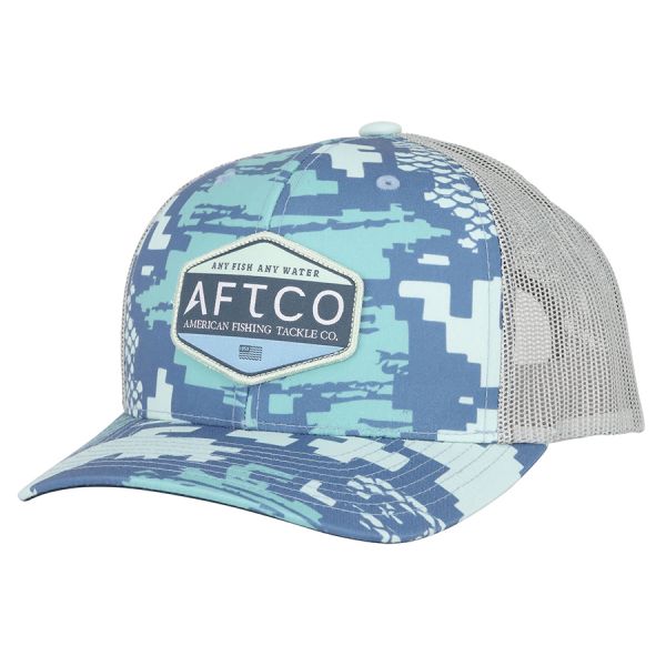 Aftco Transfer Hat - Teal Digi Camo