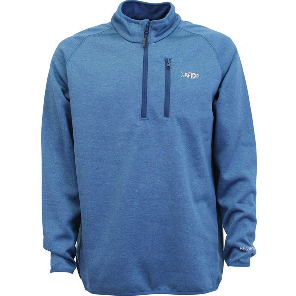 Aftco Vista Performance 1/4 Zip Long Sleeve Shirt - Blue Steel