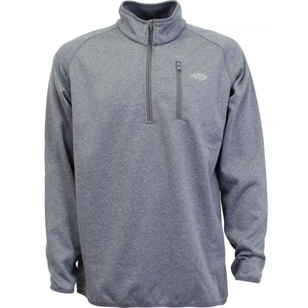 Aftco Vista Performance 1/4 Zip Long Sleeve Shirt - Gray Heather - 2XL