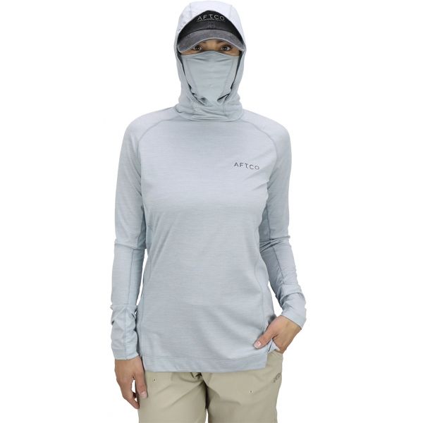 Aftco Women's Adapt Performance Hood - Light Gray Heather - Large