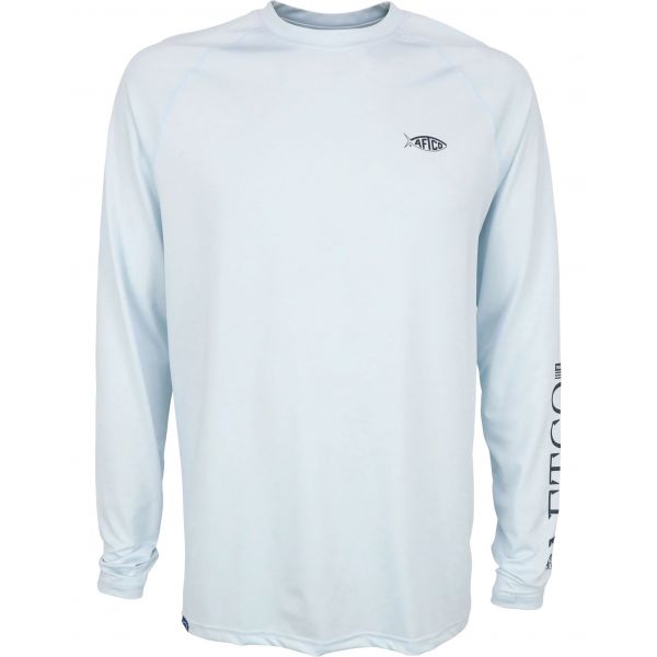 Aftco Yurei Performance Long Sleeve Shirt - Light Blue Heather - Medium