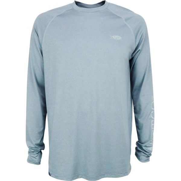 Aftco Yurei Performance Long Sleeve Shirt - Slate Heather - Medium