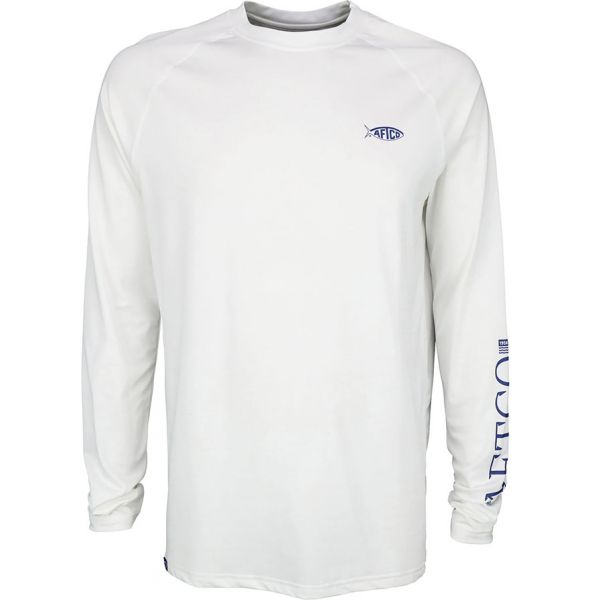 Aftco Yurei Performance Long Sleeve Shirt - White - Medium