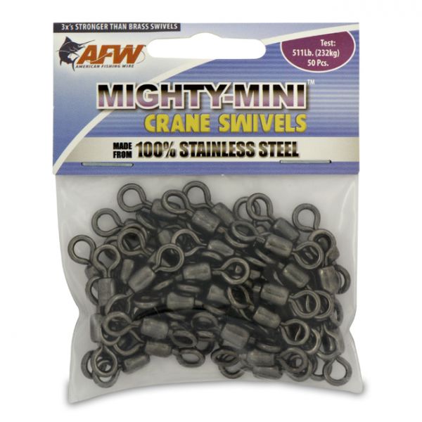 AFW FWSS01B/50 411Lb. 50pk Stainless Steel Crane Swivels Black