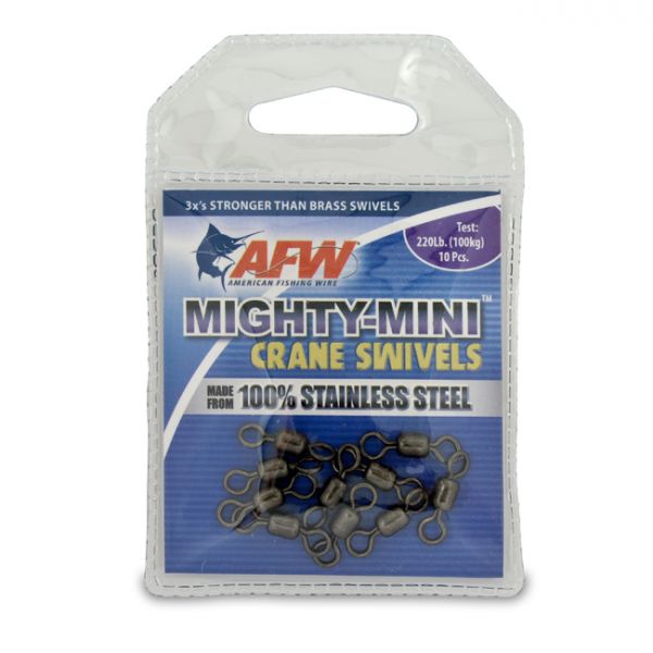 AFW FWSS05B-A 220Lb. 10pk Stainless Steel Crane Swivels Black