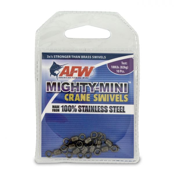 AFW FWSS07B-A 180Lb. 10pk Stainless Steel Crane Swivels Black