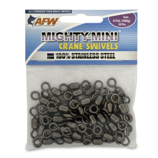 AFW FWSS1/0B/50 511Lb. 50PC Stainless Steel Crane Swivels Black